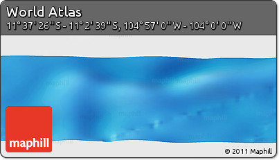 Physical Panoramic Map of the Area around 11° 20' 3" S, 104° 28' 29" W
