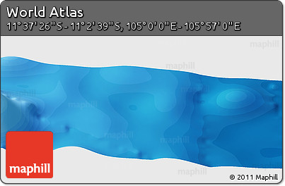 Political Panoramic Map of the Area around 11° 20' 3" S, 105° 28' 29" E