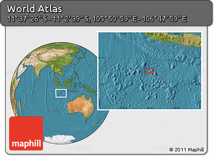 Satellite Location Map of the Area around 11° 20' 3" S, 106° 19' 29" E