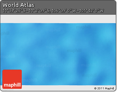 Shaded Relief 3D Map of the Area around 11° 20' 3" S, 106° 10' 30" W
