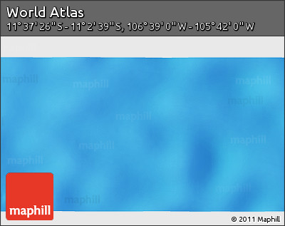 Shaded Relief 3D Map of the Area around 11° 20' 3" S, 106° 10' 30" W