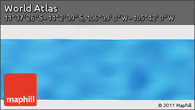 Physical Panoramic Map of the Area around 11° 20' 3" S, 106° 10' 30" W