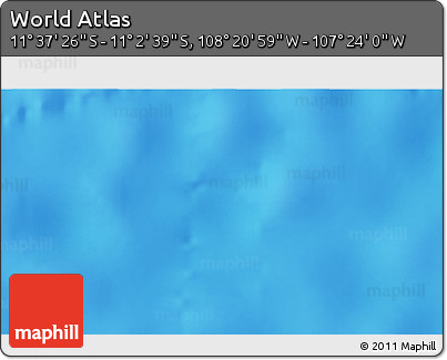 Physical 3D Map of the Area around 11° 20' 3" S, 107° 52' 30" W