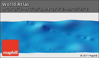 Physical Panoramic Map of the Area around 11° 20' 3" S, 108° 52' 30" E