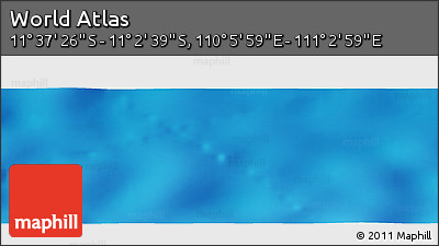 Physical Panoramic Map of the Area around 11° 20' 3" S, 110° 34' 29" E