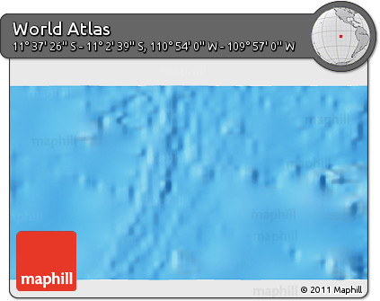 Physical 3D Map of the Area around 11° 20' 3" S, 110° 25' 30" W