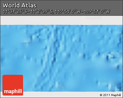Physical 3D Map of the Area around 11° 20' 3" S, 110° 25' 30" W