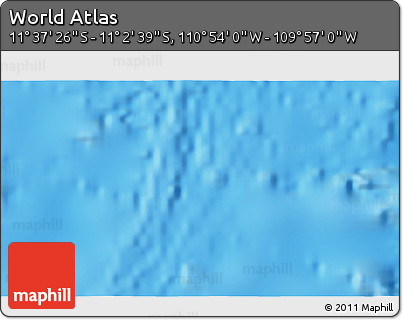 Physical 3D Map of the Area around 11° 20' 3" S, 110° 25' 30" W