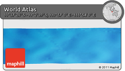 Physical Panoramic Map of the Area around 11° 20' 3" S, 111° 25' 30" E