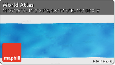 Physical Panoramic Map of the Area around 11° 20' 3" S, 111° 25' 30" E