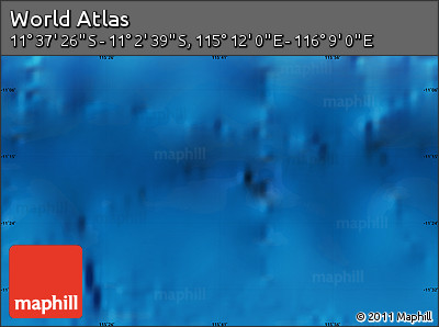 Physical Map of the Area around 11° 20' 3" S, 115° 40' 30" E