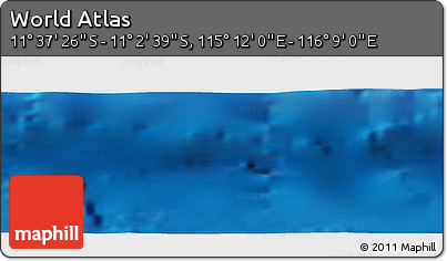 Physical Panoramic Map of the Area around 11° 20' 3" S, 115° 40' 30" E