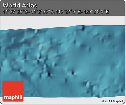 Satellite 3D Map of the Area around 11° 20' 3" S, 119° 55' 30" E