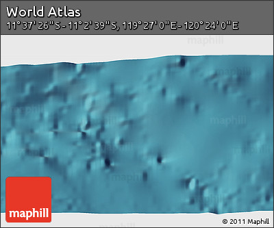 Satellite 3D Map of the Area around 11° 20' 3" S, 119° 55' 30" E