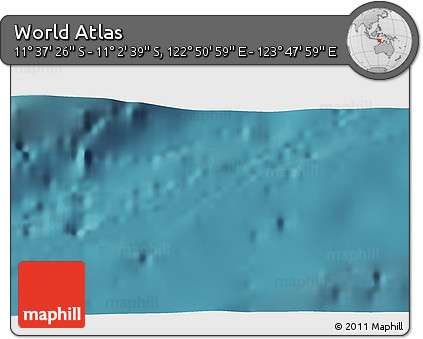Satellite 3D Map of the Area around 11° 20' 3" S, 123° 19' 29" E