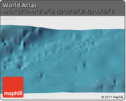 Satellite 3D Map of the Area around 11° 20' 3" S, 123° 19' 29" E