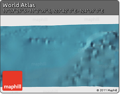 Satellite 3D Map of the Area around 11° 20' 3" S, 124° 10' 30" E