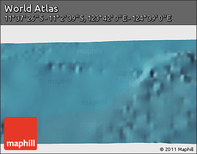 Satellite 3D Map of the Area around 11° 20' 3" S, 124° 10' 30" E