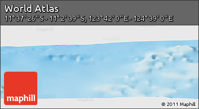 Physical Panoramic Map of the Area around 11° 20' 3" S, 124° 10' 30" E
