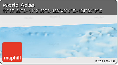 Physical Panoramic Map of the Area around 11° 20' 3" S, 124° 10' 30" E