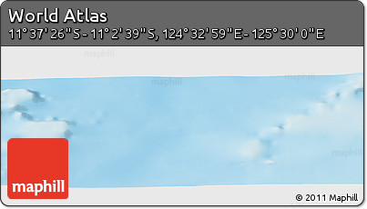 Physical Panoramic Map of the Area around 11° 20' 3" S, 125° 1' 30" E