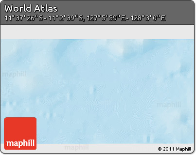 Shaded Relief 3D Map of the Area around 11° 20' 3" S, 127° 34' 30" E
