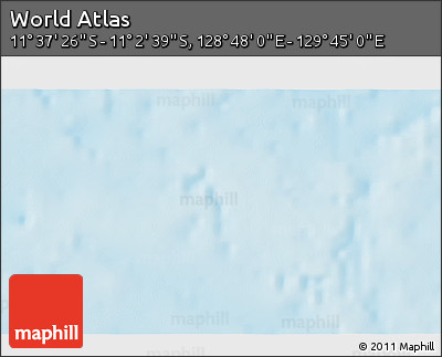 Shaded Relief 3D Map of the Area around 11° 20' 3" S, 129° 16' 30" E