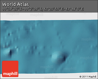 Satellite 3D Map of the Area around 11° 20' 3" S, 12° 49' 29" E