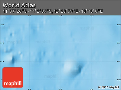Physical Map of the Area around 11° 20' 3" S, 12° 49' 29" E