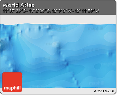 Political 3D Map of the Area around 11° 20' 3" S, 12° 40' 30" W