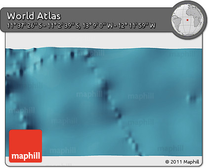Satellite 3D Map of the Area around 11° 20' 3" S, 12° 40' 30" W