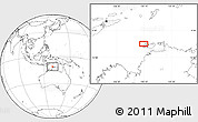 Blank Location Map of the area around 11° 20' 3" S, 130° 7' 30" E