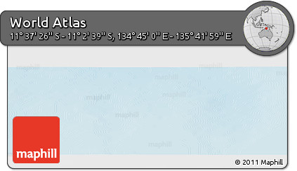 Physical Panoramic Map of the Area around 11° 20' 3" S, 135° 13' 29" E
