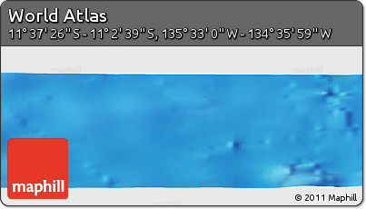 Physical Panoramic Map of the Area around 11° 20' 3" S, 135° 4' 29" W