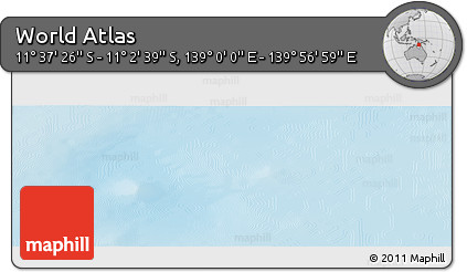 Physical Panoramic Map of the Area around 11° 20' 3" S, 139° 28' 29" E