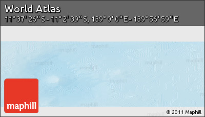 Physical Panoramic Map of the Area around 11° 20' 3" S, 139° 28' 29" E