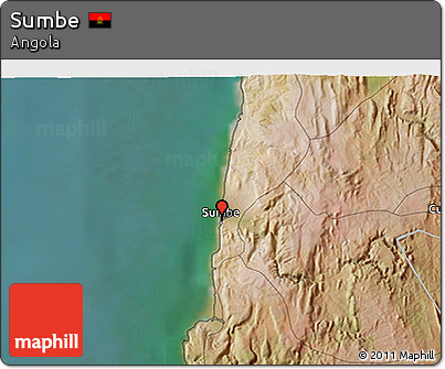 Satellite 3D Map of Sumbe