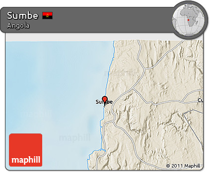 Shaded Relief 3D Map of Sumbe