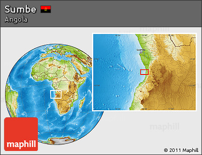 Physical Location Map of Sumbe