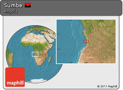 Satellite Location Map of Sumbe