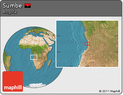 Satellite Location Map of Sumbe