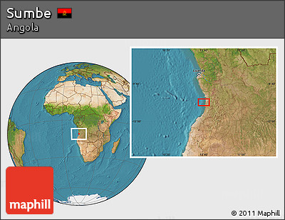 Satellite Location Map of Sumbe