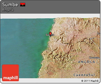 Satellite Panoramic Map of Sumbe