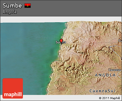 Satellite Panoramic Map of Sumbe
