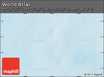 Physical Map of the Area around 11° 20' 3" S, 140° 19' 29" E