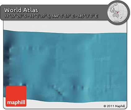 Satellite 3D Map of the Area around 11° 20' 3" S, 144° 34' 29" E