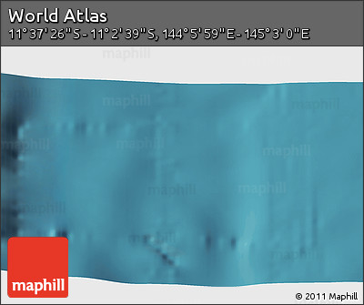 Satellite 3D Map of the Area around 11° 20' 3" S, 144° 34' 29" E