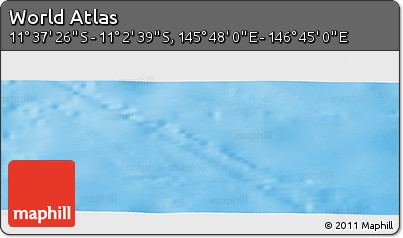 Shaded Relief Panoramic Map of the Area around 11° 20' 3" S, 146° 16' 30" E