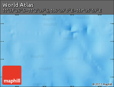 Physical Map of the Area around 11° 20' 3" S, 147° 7' 30" E