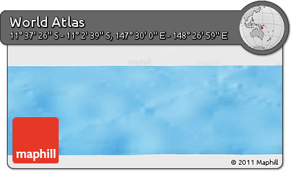 Physical Panoramic Map of the Area around 11° 20' 3" S, 147° 58' 29" E